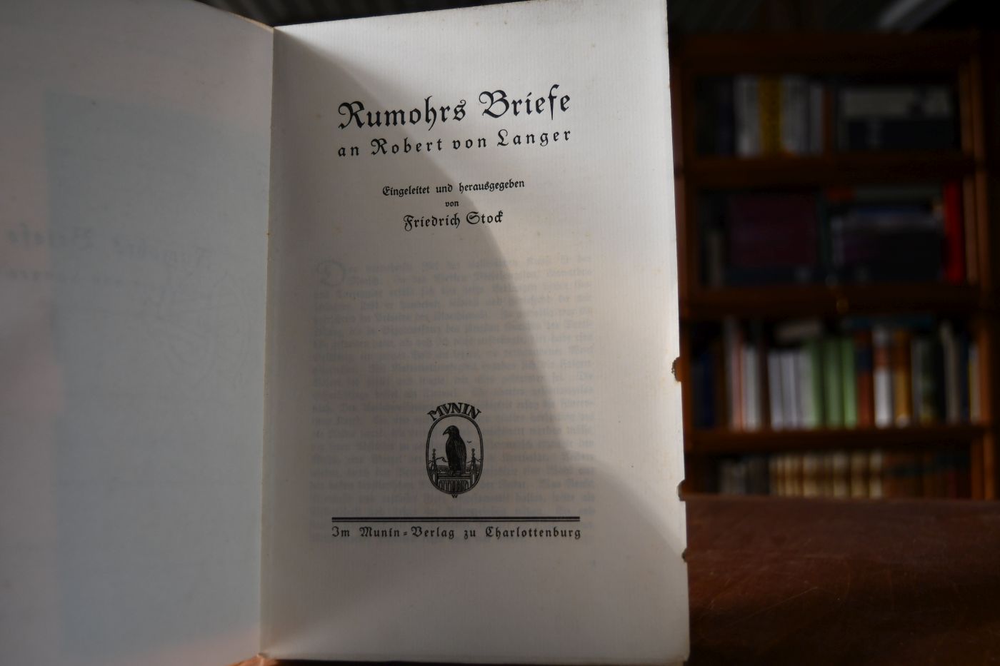 Rumohrs Briefe an Robert von Langer.