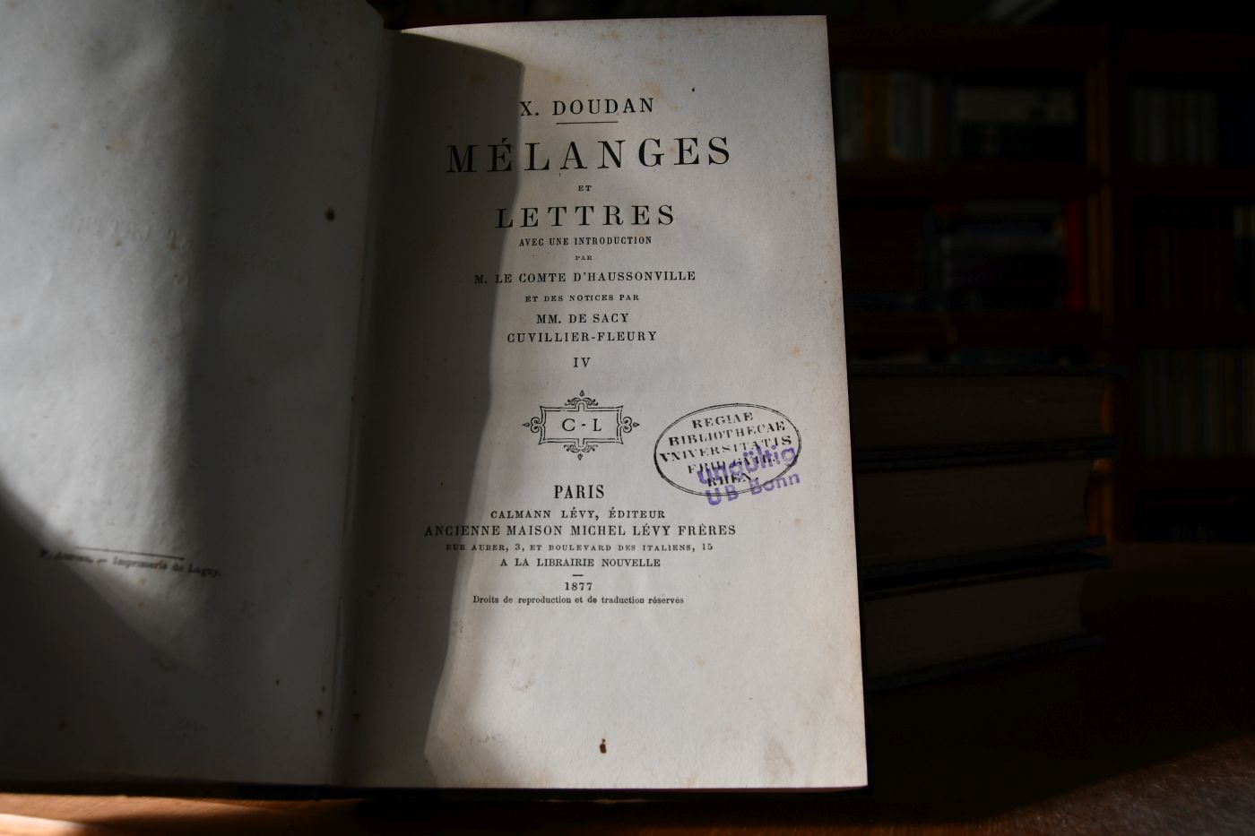 Melanges et Lettres. Vol. I-IV.