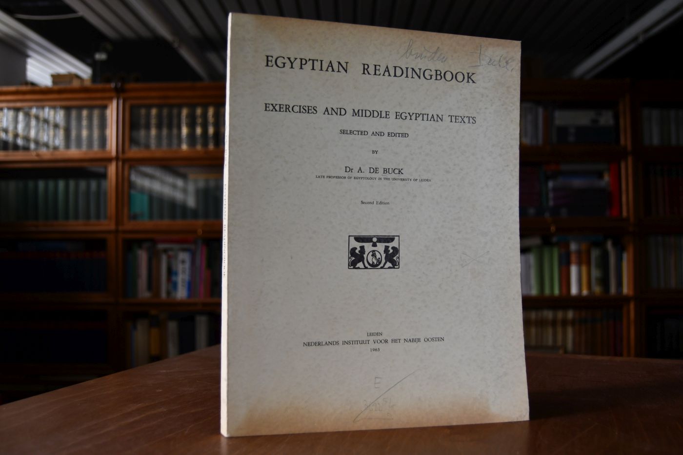 Egyptian Readingbook. Exercises and middle egyptian texts.