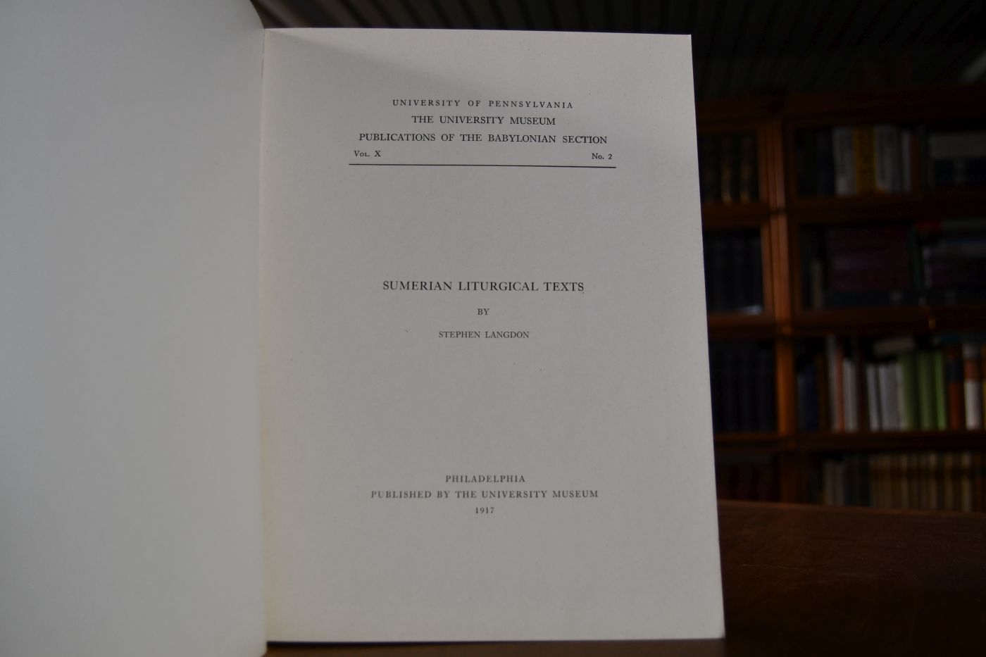 Sumerian Liturgical Texts.