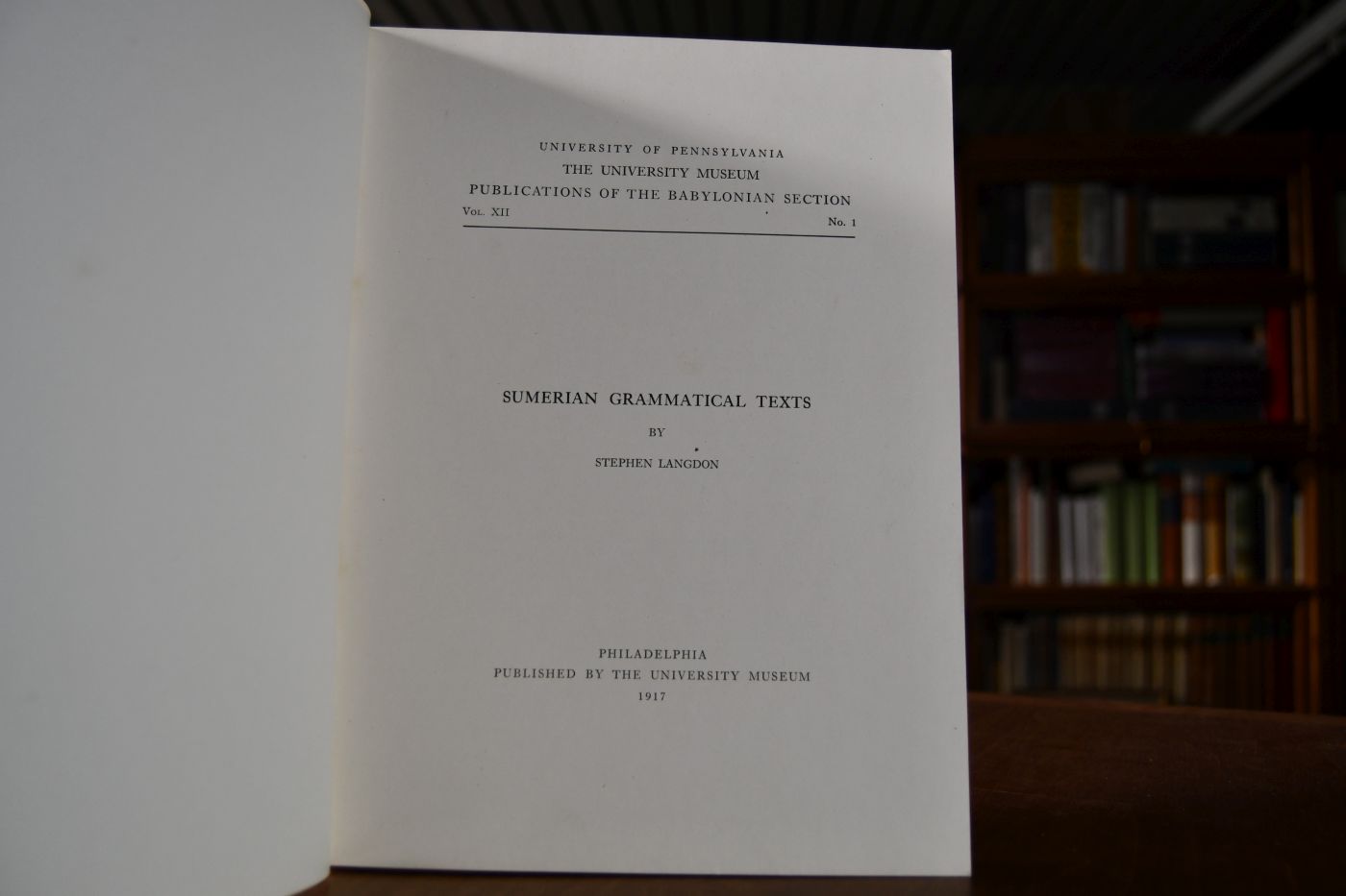 Sumerian Grammatical Texts.