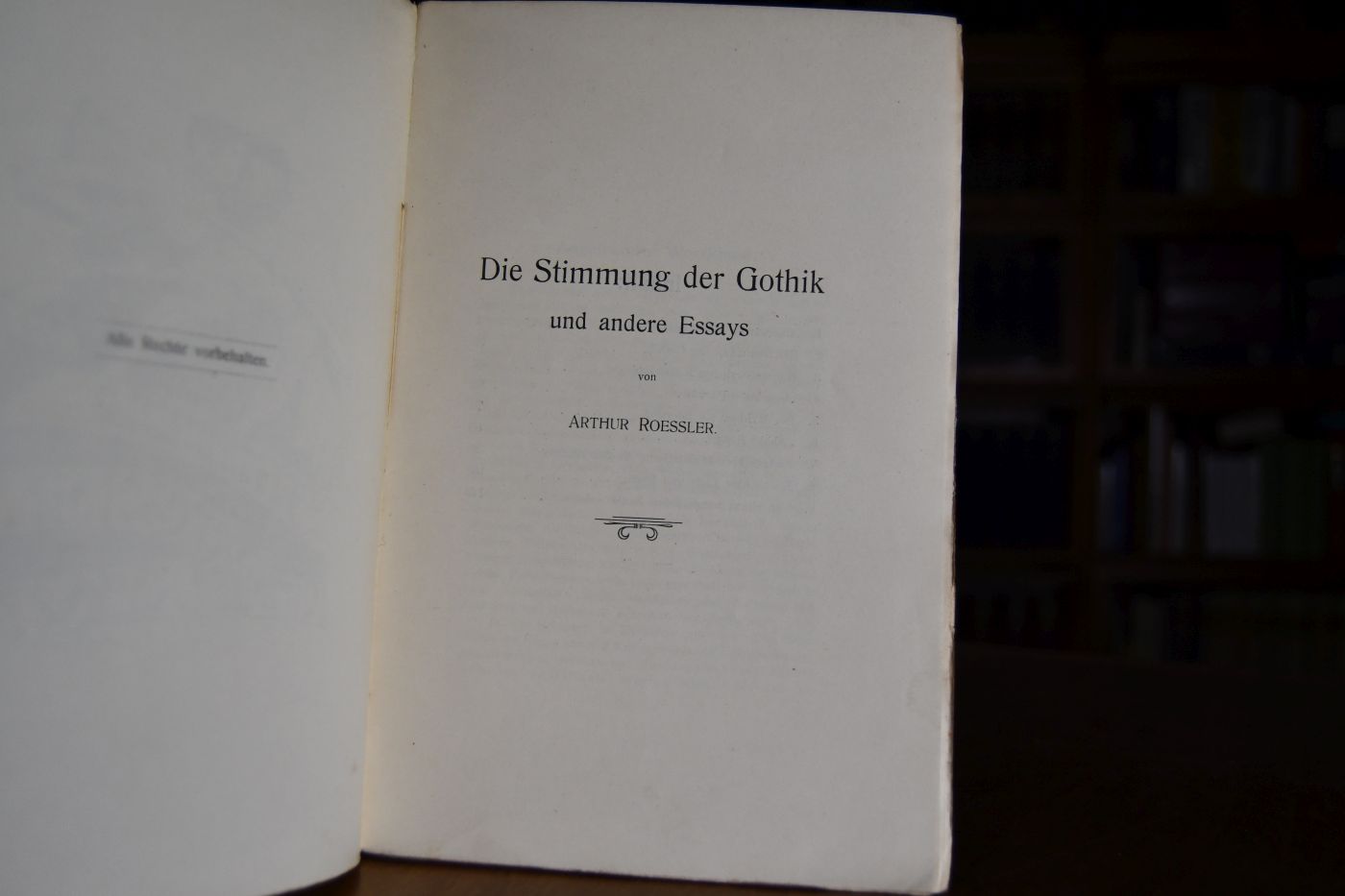 Die Stimmung der Gothik und andere Essays.