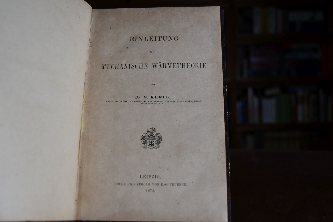 Einleitung in die mechanische Wärmetheorie.