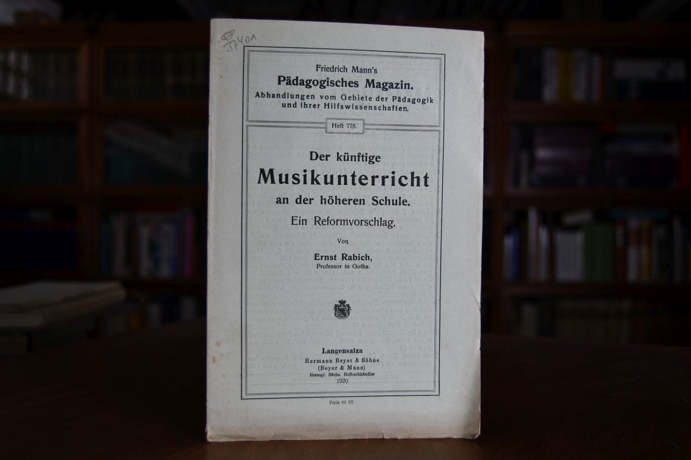 Der künftige Musikunterricht an der höheren Schule. Ein Reformvorschlag.