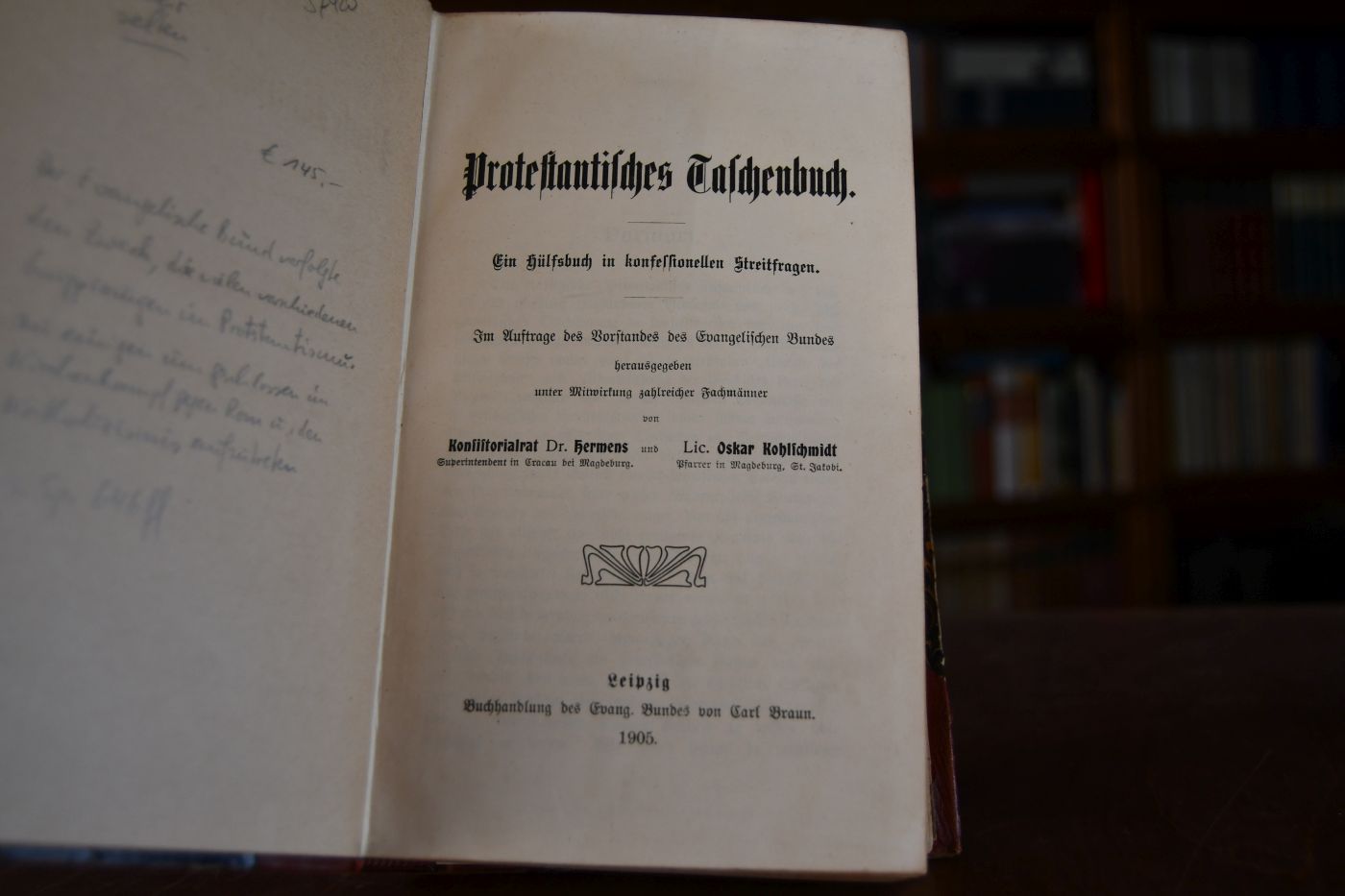 Protestantisches Taschenbuch. Ein Hülfsbuch in konfessionellen Streitfragen.
