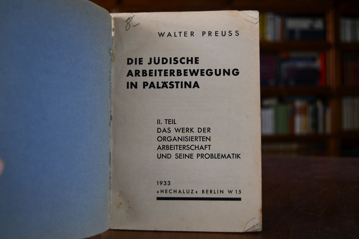 Die jüdische Arbeiterbewegung in Palästina. II. Teil Das Werk der organisierten Arbeiterschaft und seine Problematik.