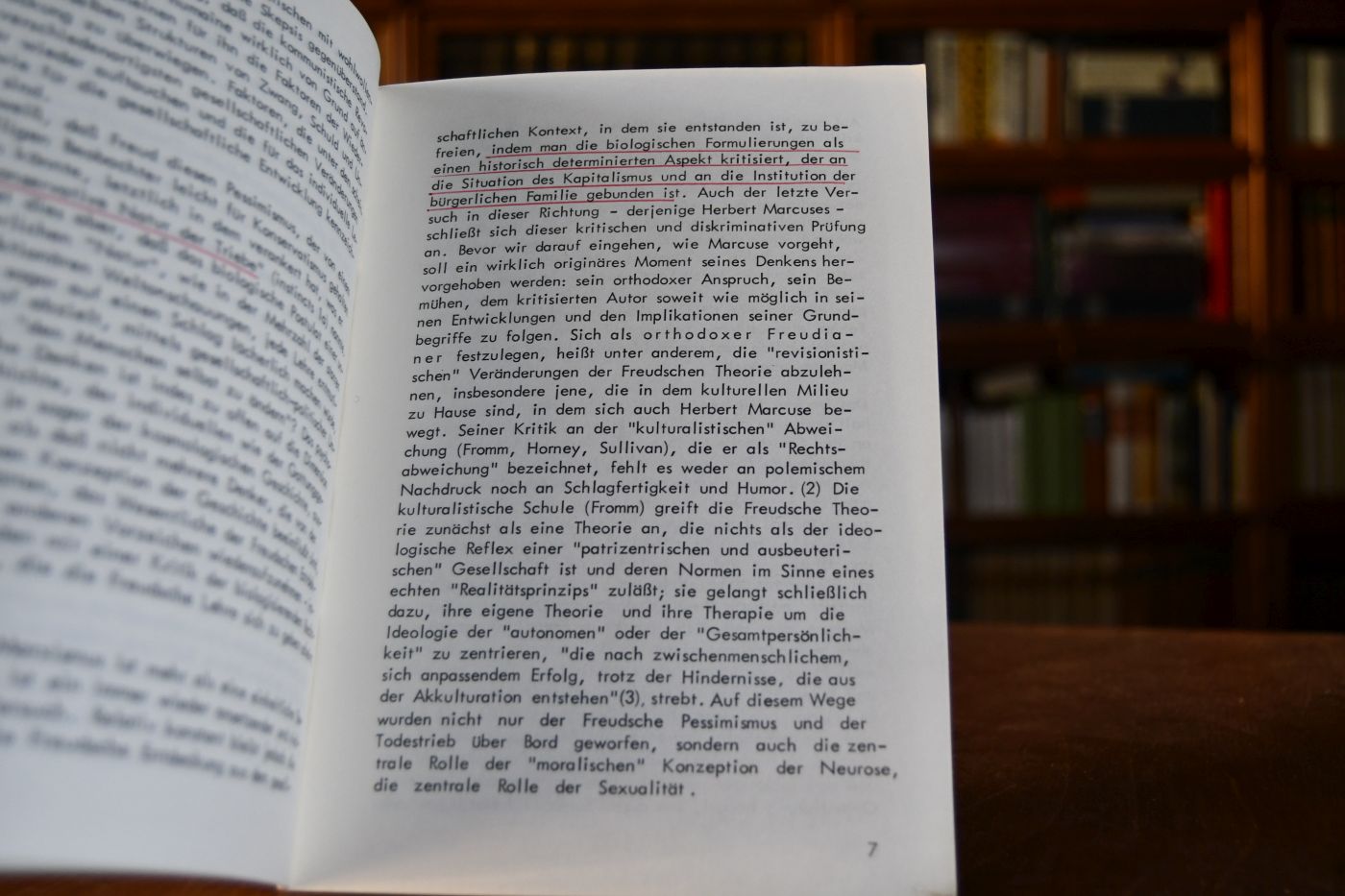 Über Marcuse und die Psychoanalyse.