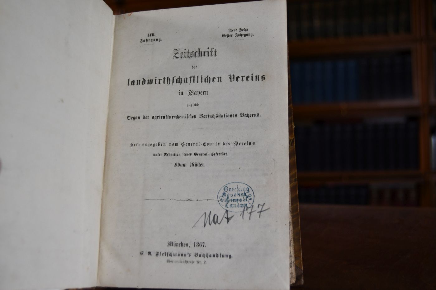 Zeitschrift des landwirthschaftlichen Vereins in Bayern zugleich Organ der agricultur-chemischen Versuchsstationen Bayerns. LVII. Jahrgang, Neue Folge Erster Jahrgang.