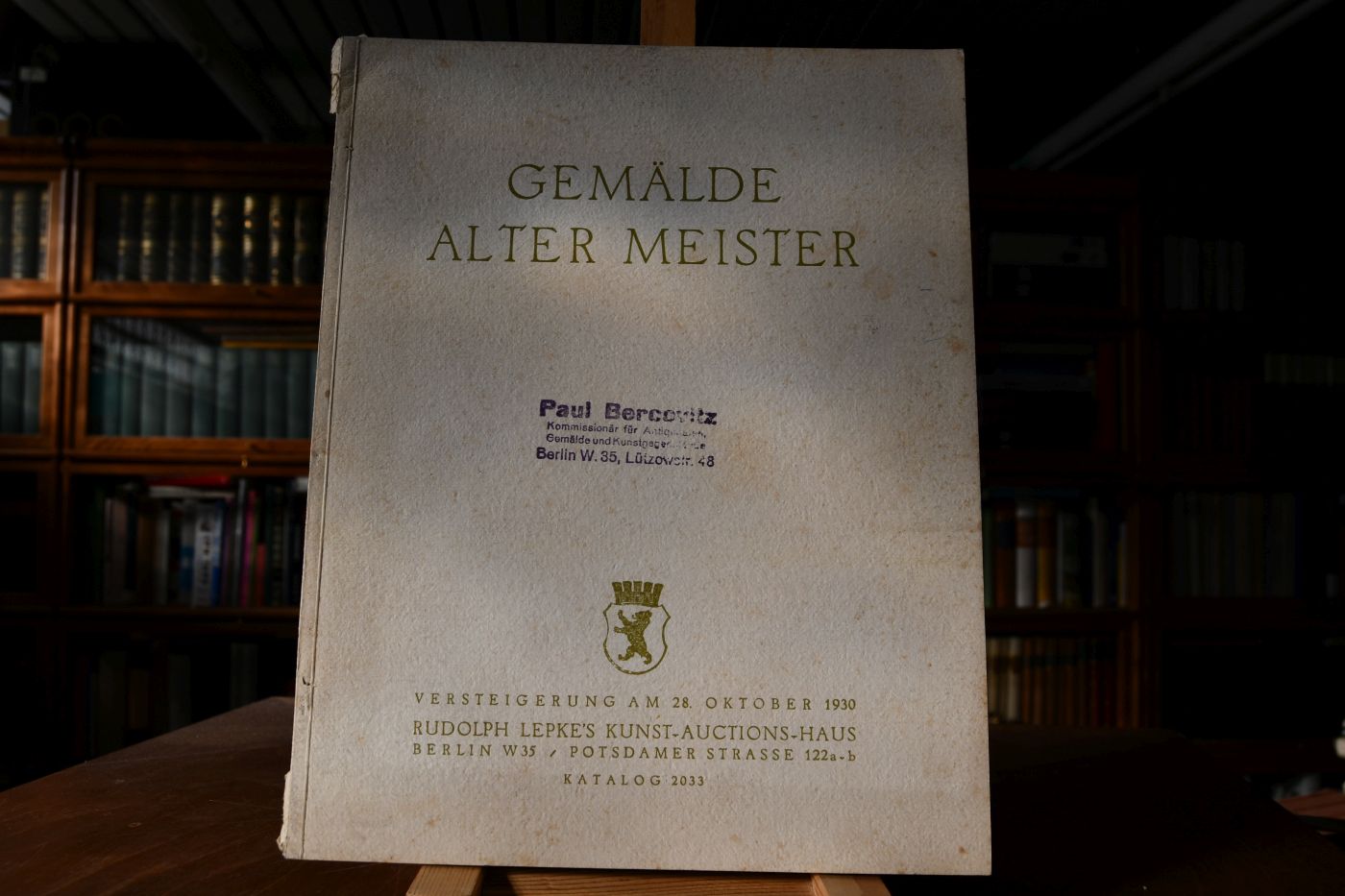 Gemälde alter Meister. Sammlungen Nachlass Eugen Schweitzer-Berlin, R. Löbbecke-Braunschweig, Sammlung eines deutschen Diplomaten, Gemälde der Bank für Deutsche Beamte und anderer Privatbesitz. 28. Oktober 1930.