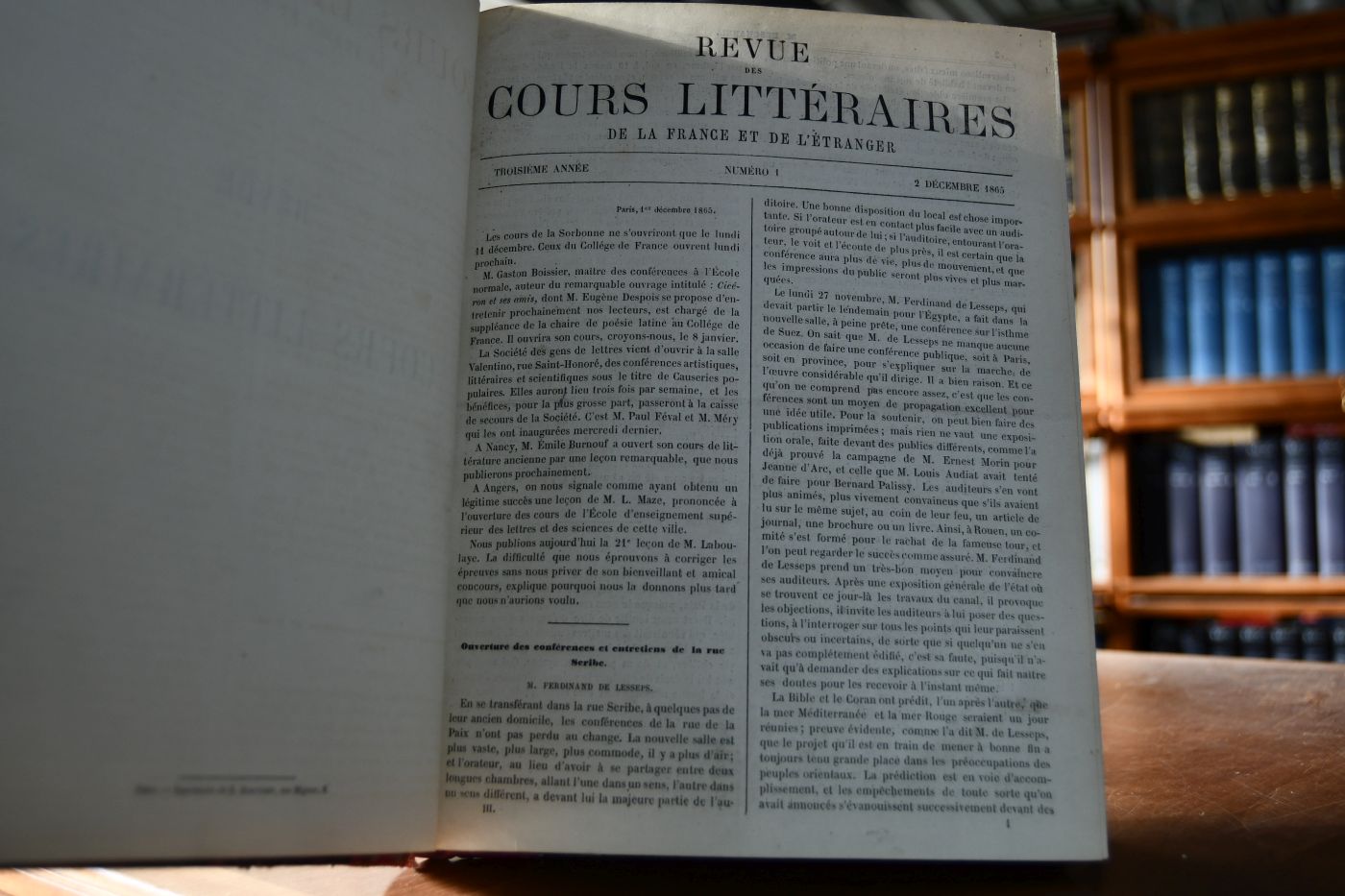Revue des Cours Litteraires de la France et de L`Etranger. Troisieme Annee 1865/1866.