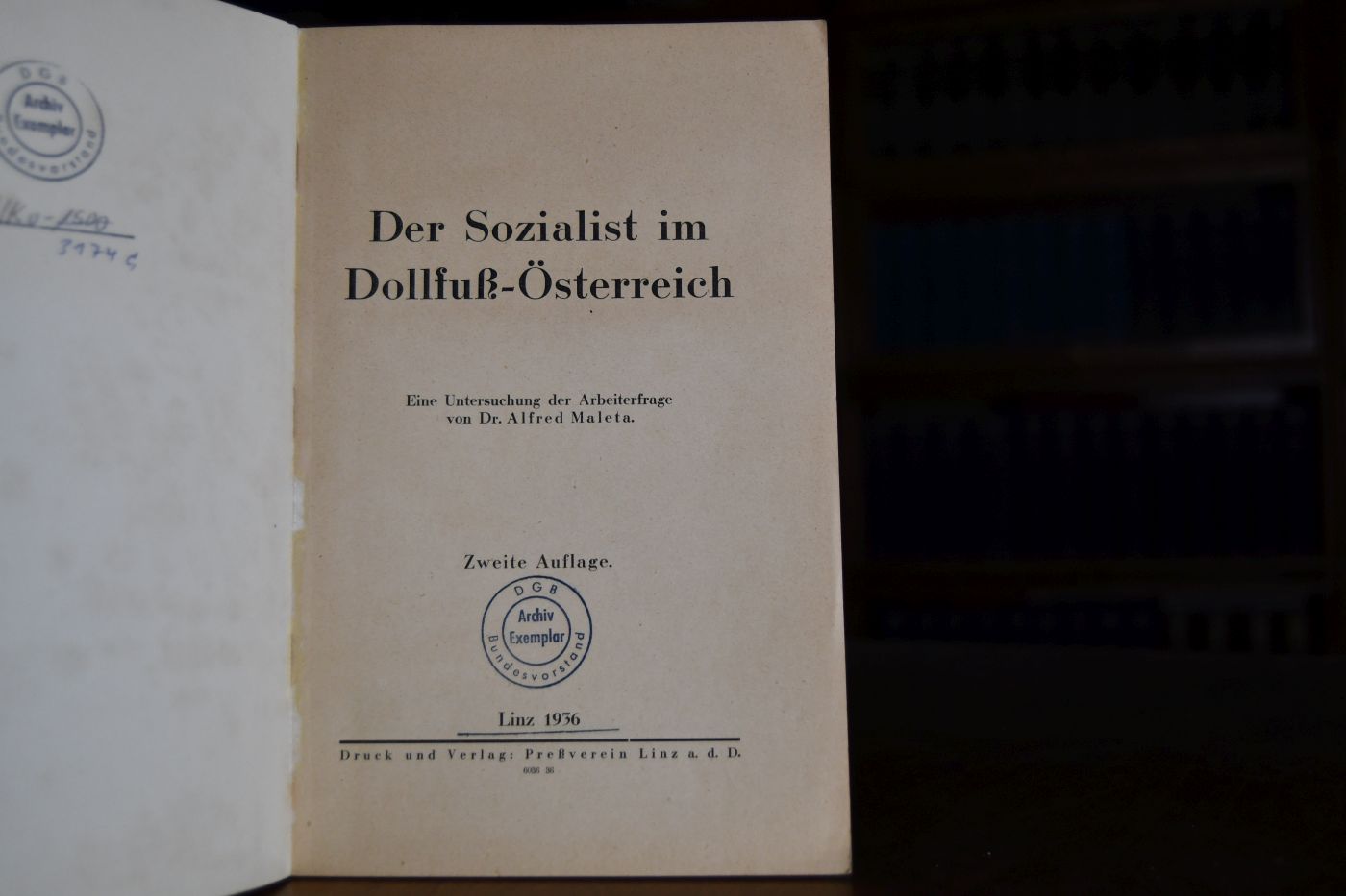 Der Sozialist im Dollfuß-Österreich. Eine Untersuchung der Arbeiterfrage.