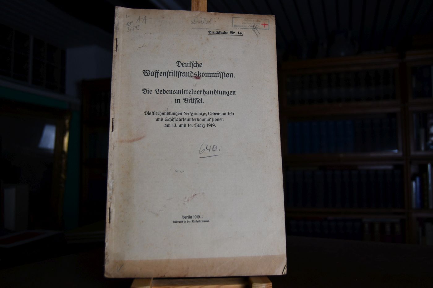 Deutsche Waffenstillstandskommission. Die Lebensmittelverhandlungen in Brüssel. Die Verhandlungen der Finanz-, Lebensmittel- und Schiffahrtsunterkommissionen am 13. und 14. März 1919.