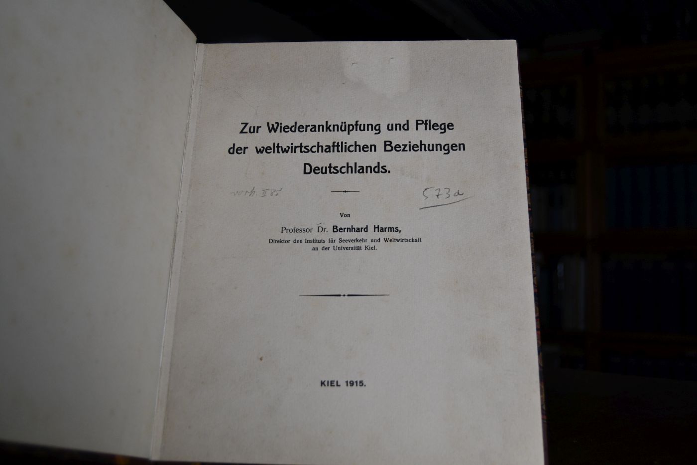 Zur Wiederanknüpfung und Pflege der wirtschaftlichen Beziehungen Deutschlands.