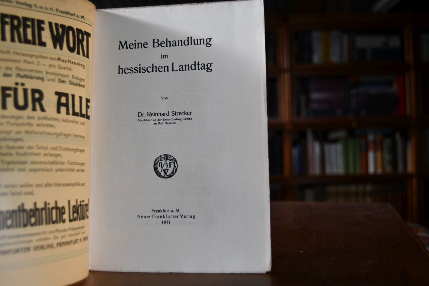 Meine Behandlung im hessischen Landtag am 7. Dezember 1910.