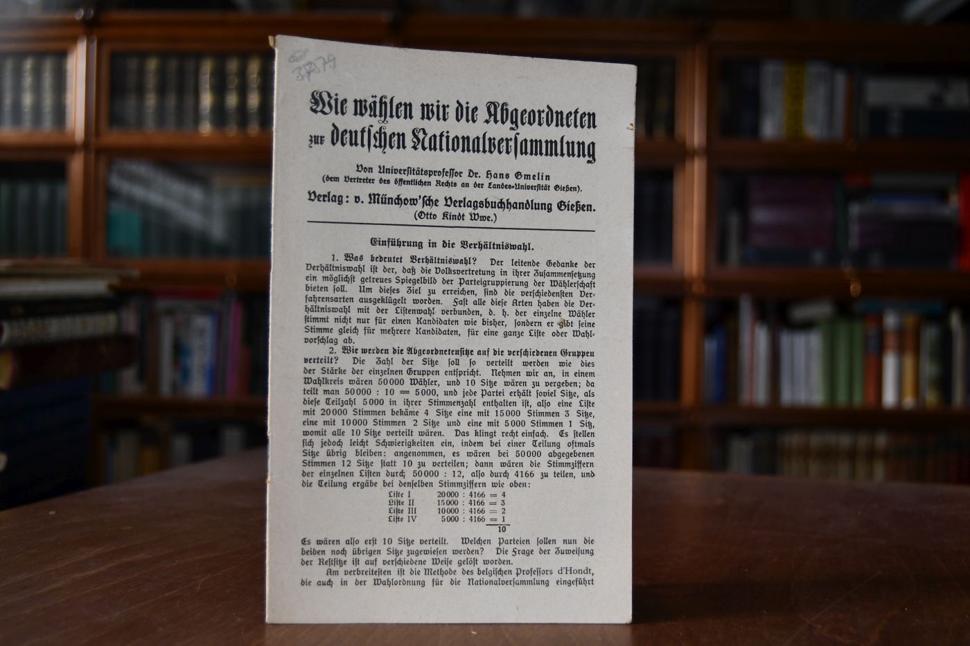 Wie wählen wir die Abgeordneten zur deutschen Nationalversammlung.