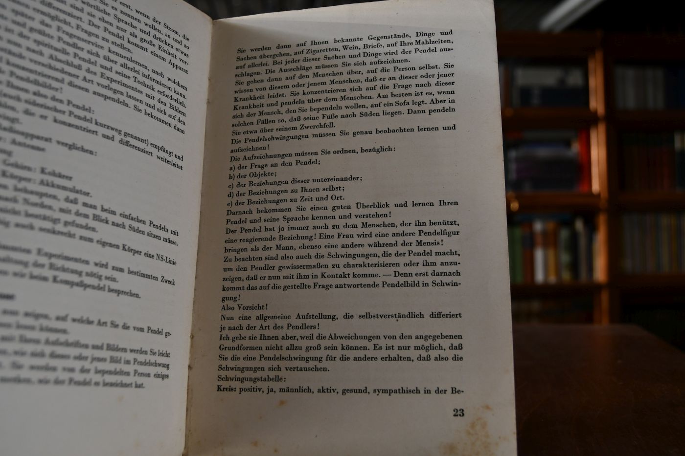 Das Geheimnis des Pendels. Jeder sein eigener Prophet.