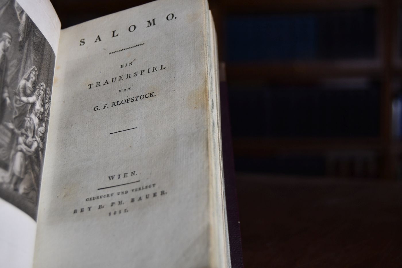 Sammlung der vorzüglichsten Werke deutscher Dichter und Prosaisten. G.F. Klopstocks Theaterstücke David, Salomo, Hermanns Schlacht, Hermann und die Fürsten, Hermanns Tod. 5 Bände in einem Band.