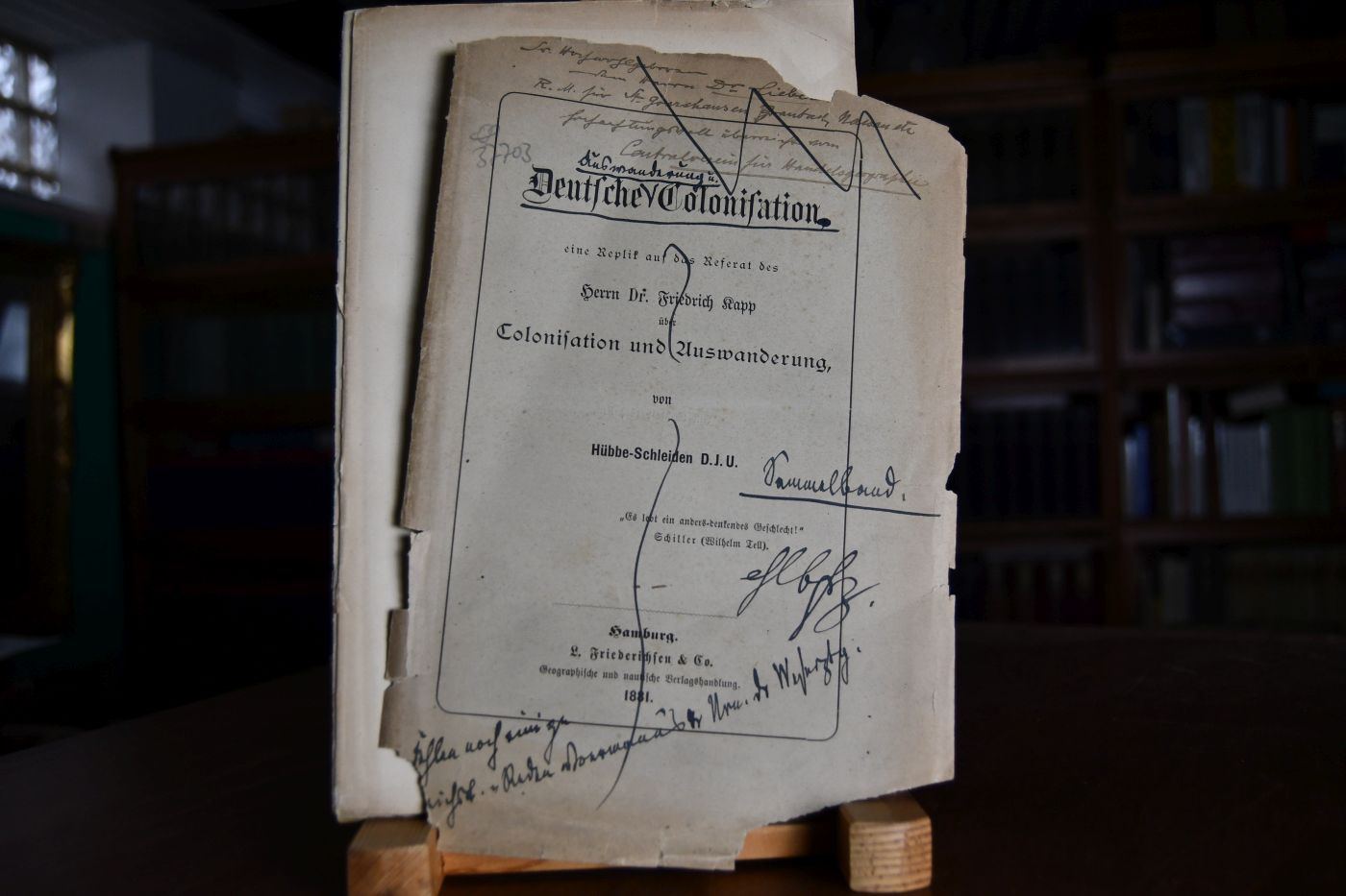 Deutsche Colonisation, eine Replik auf das Referat des Herrn Dr. Friedrich Kapp über Colonisation und Auswanderung.
