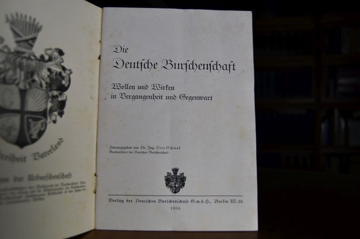 Die Deutsche Burschenschaft. Wollen und Wirken in Vergangenheit und Gegenwart.