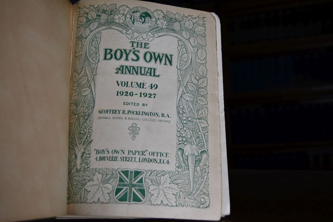 The Boy`s own annual. 49th annual volume, 1926-27.