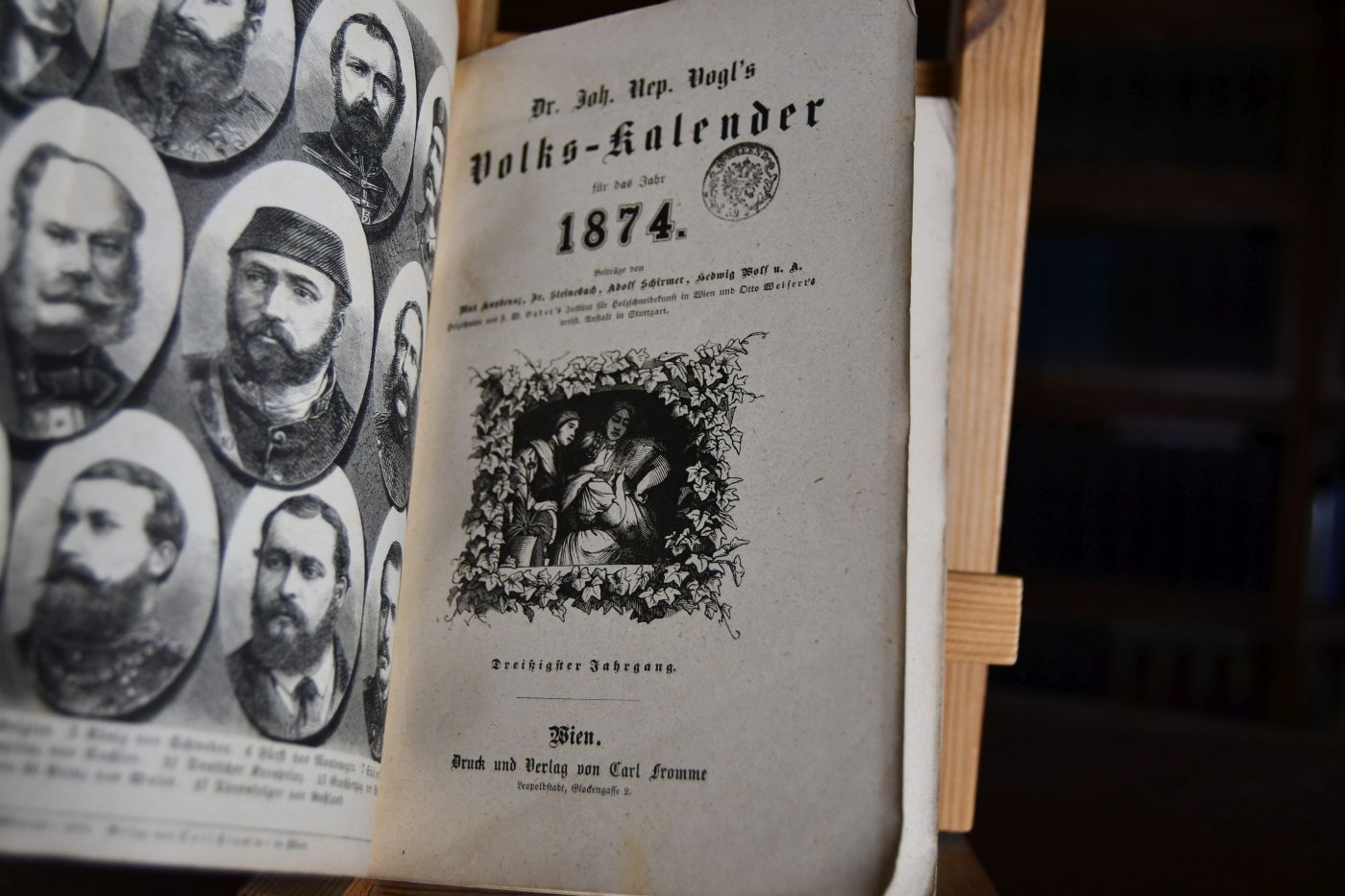Dr. Joh. Nep. Vogl`s Volks-Kalender 1874. Dreißigster Jahrgang.