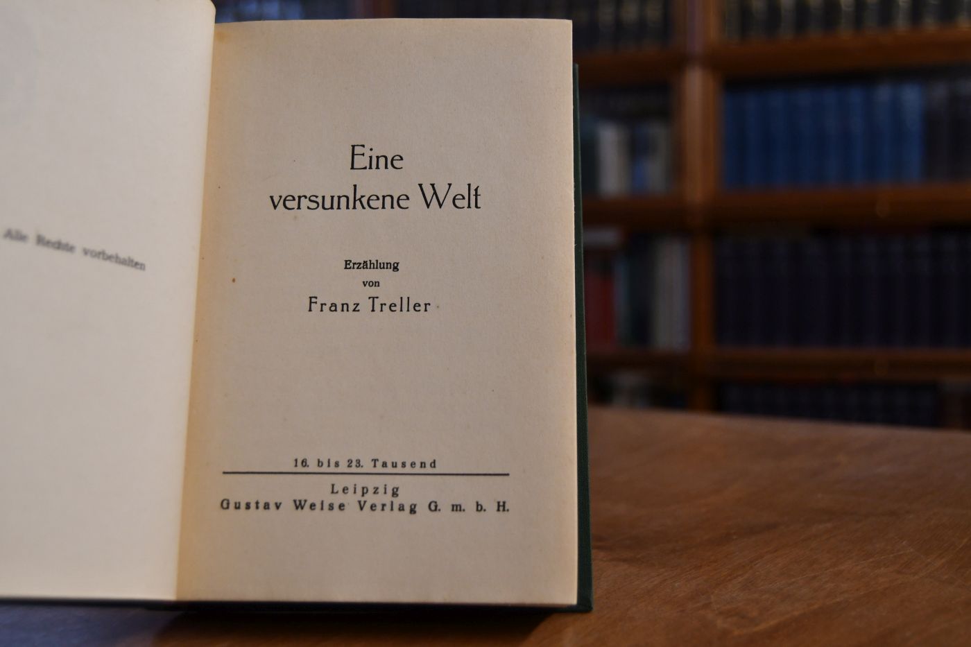 Eine versunkene Welt. Erzählung.