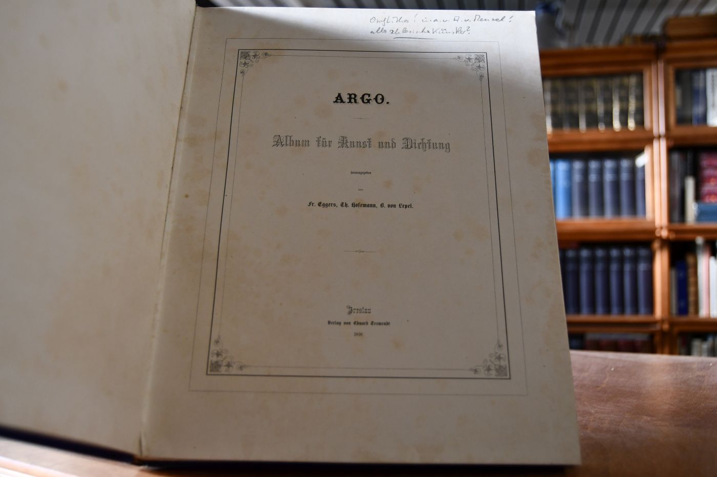 Argo. Album für Kunst und Dichtung.
