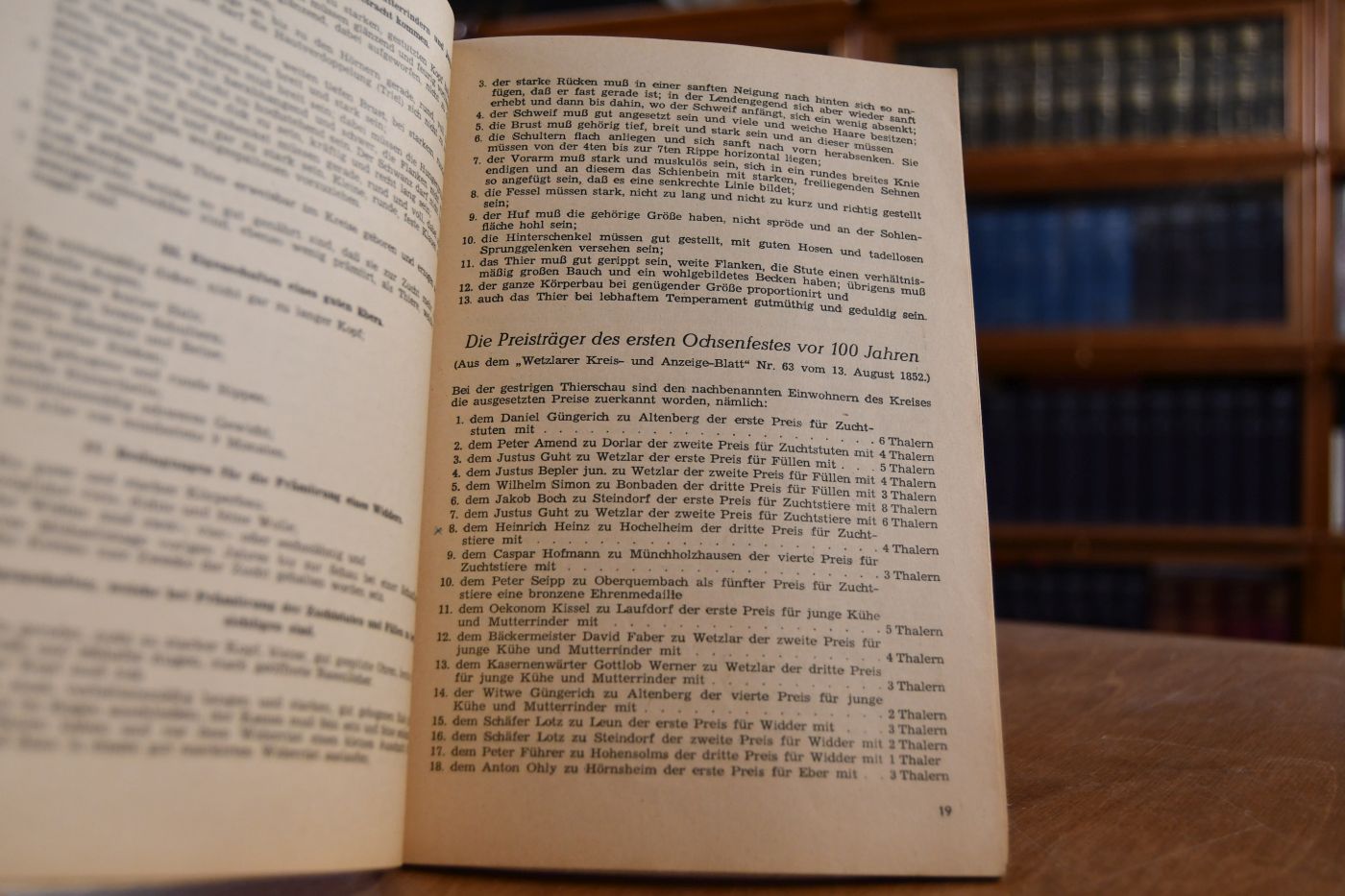 Festschrift 100 Jahre Ochsenfest Wetzlar. 10.-13. Juli 1952. Kreistierschau, Reit- und Fahrturnier.