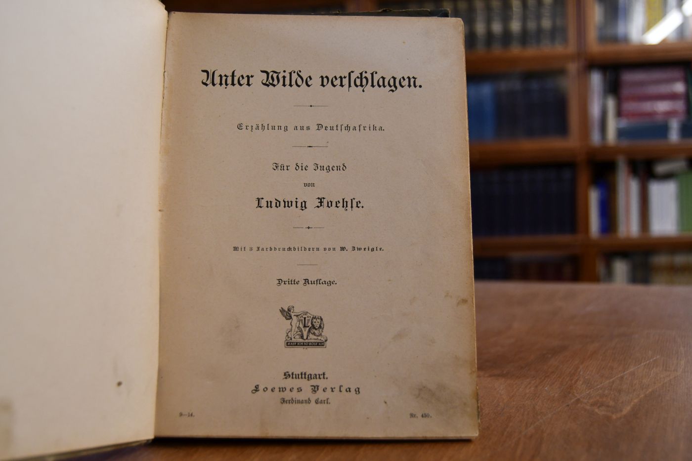 Unter Wilde verschlagen. Erzählung aus Deutschafrika.