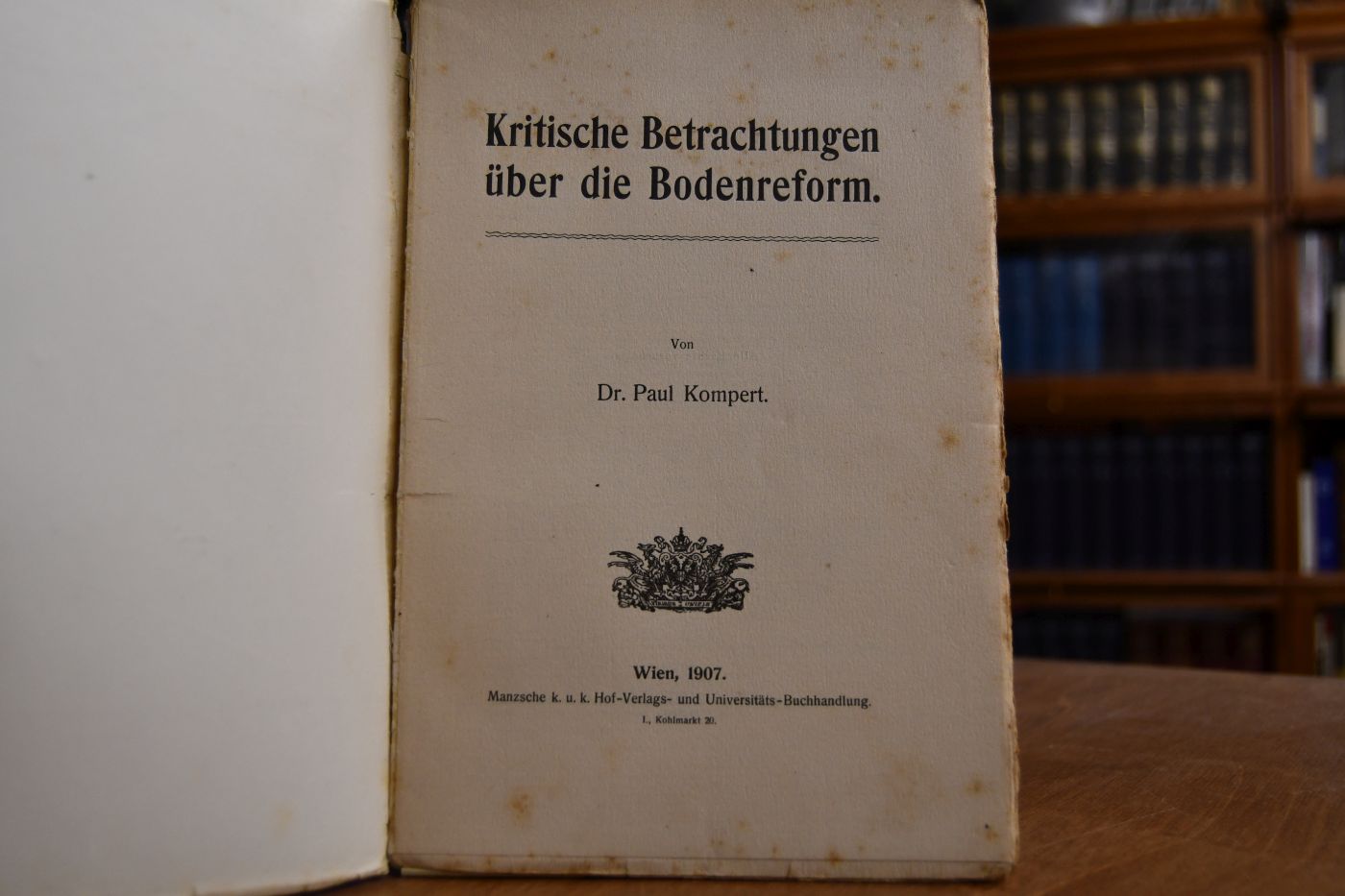 Kritische Betrachtungen über die Bodenreform.