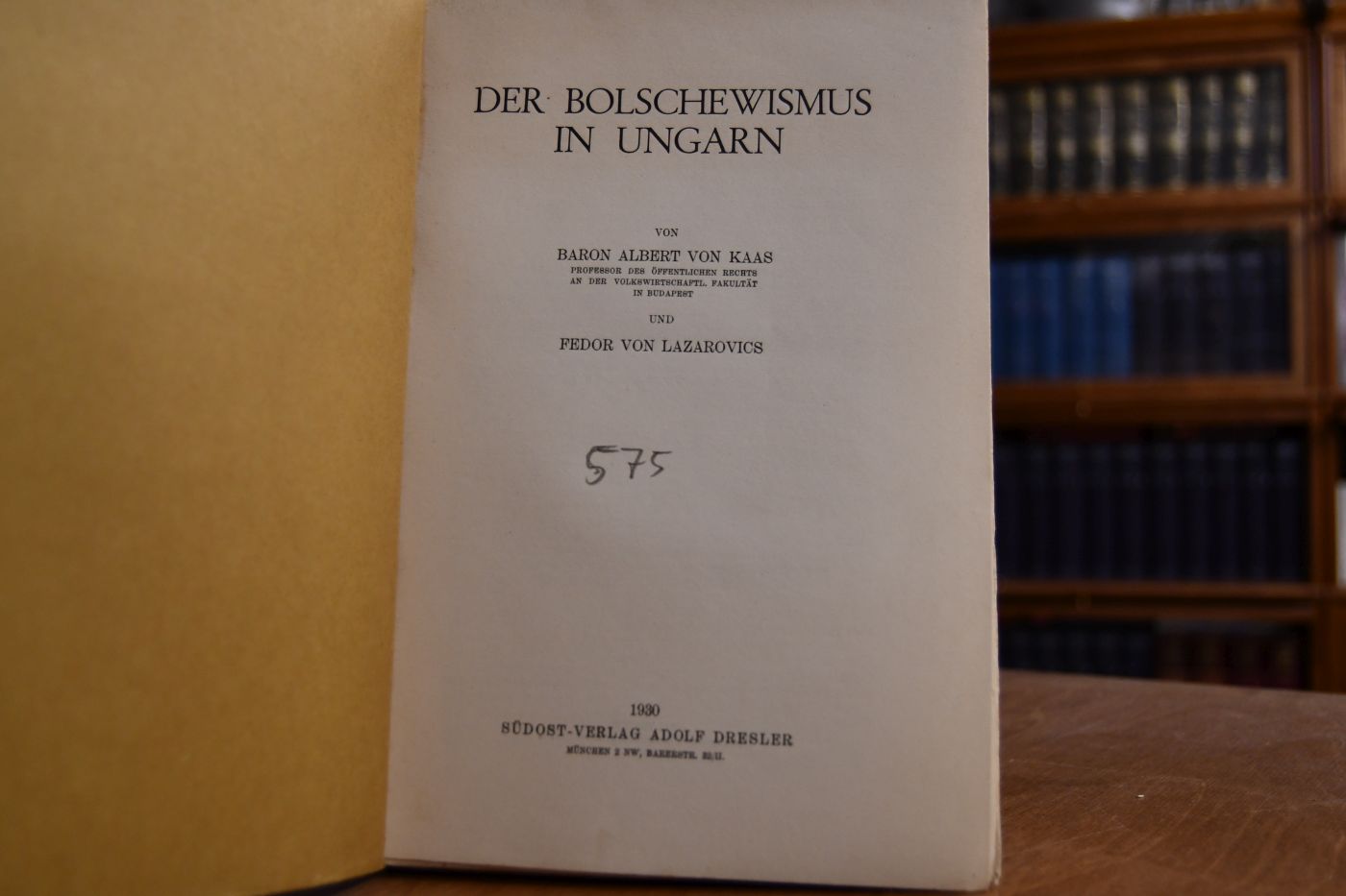 Der Bolschewismus in Ungarn.
