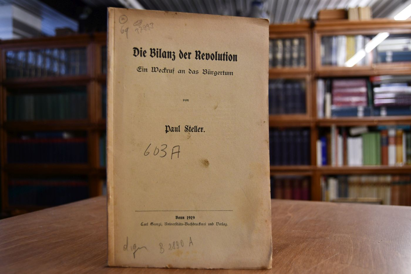 Die Bilanz der Revolution. Ein Weckruf an das Bürgertum.