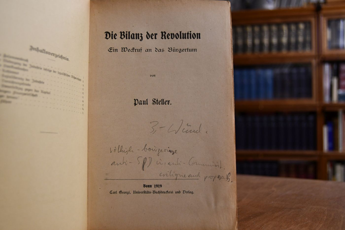 Die Bilanz der Revolution. Ein Weckruf an das Bürgertum.