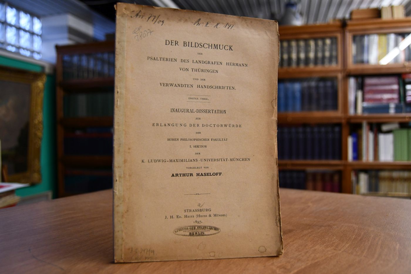 Der Bildschmuck der Psalterien des Landgrafen Hermann von Thüringen und der verwandten Handschriften. Erster Theil.