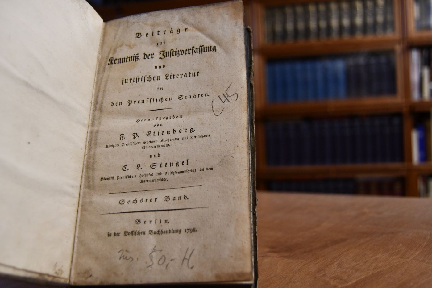 Beiträge zur Kenntniß der Justizverfassung und juristischen Literatur in den Preußischen Staaten. 6. Band (apart).