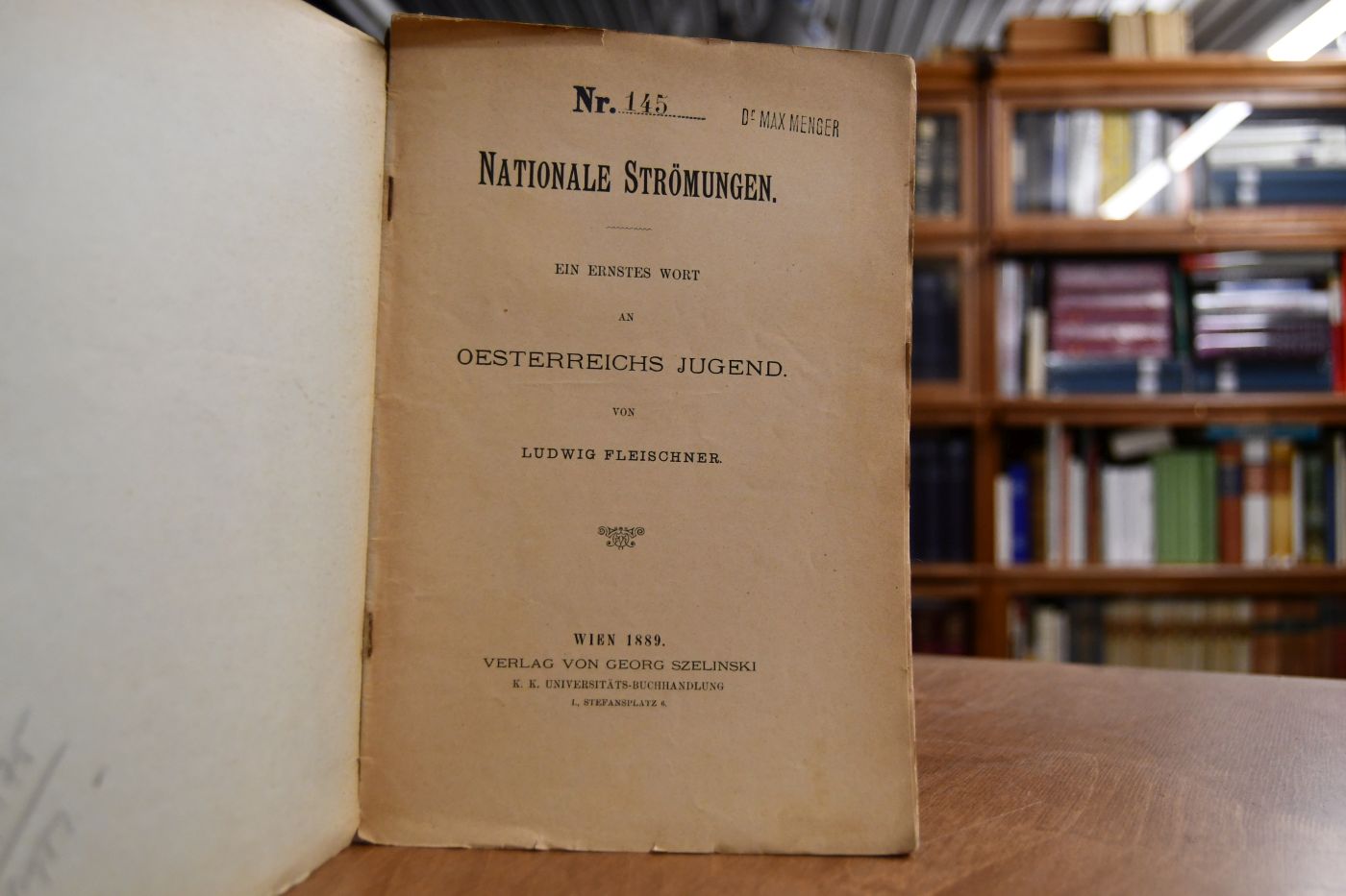 Nationale Strömungen. Ein ernstes Wort an Oesterreichs Jugend.