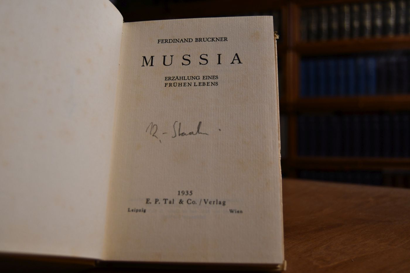 Mussia. Erzählung eines früheren Lebens.