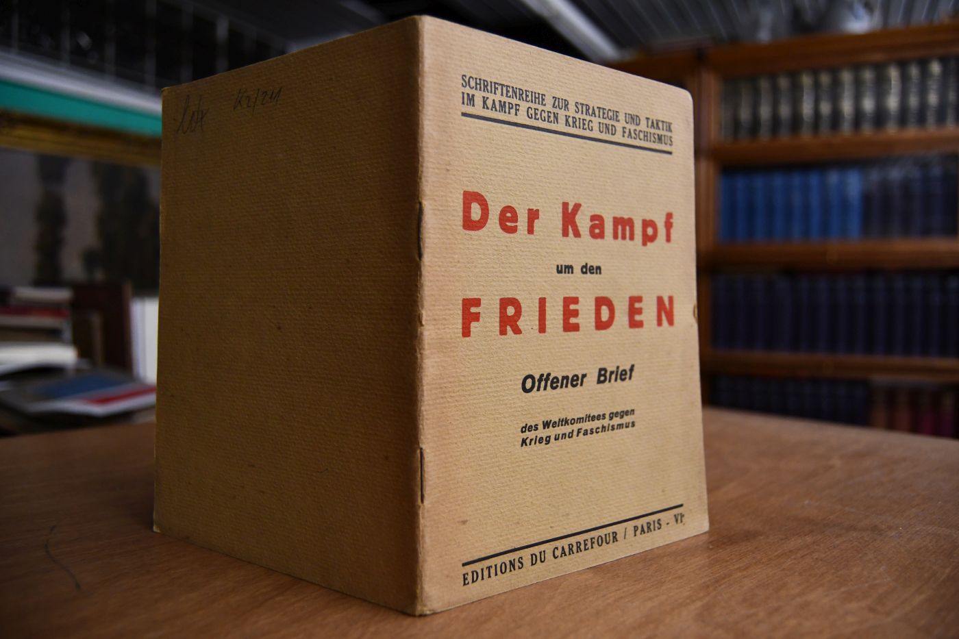 Der Kampf um den Frieden. Offener Brief des Weltkomitees gegen Krieg und Faschismus.