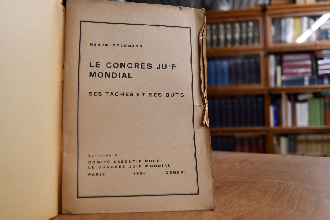 Le Congres Juif Mondial ses taches et ses buts.