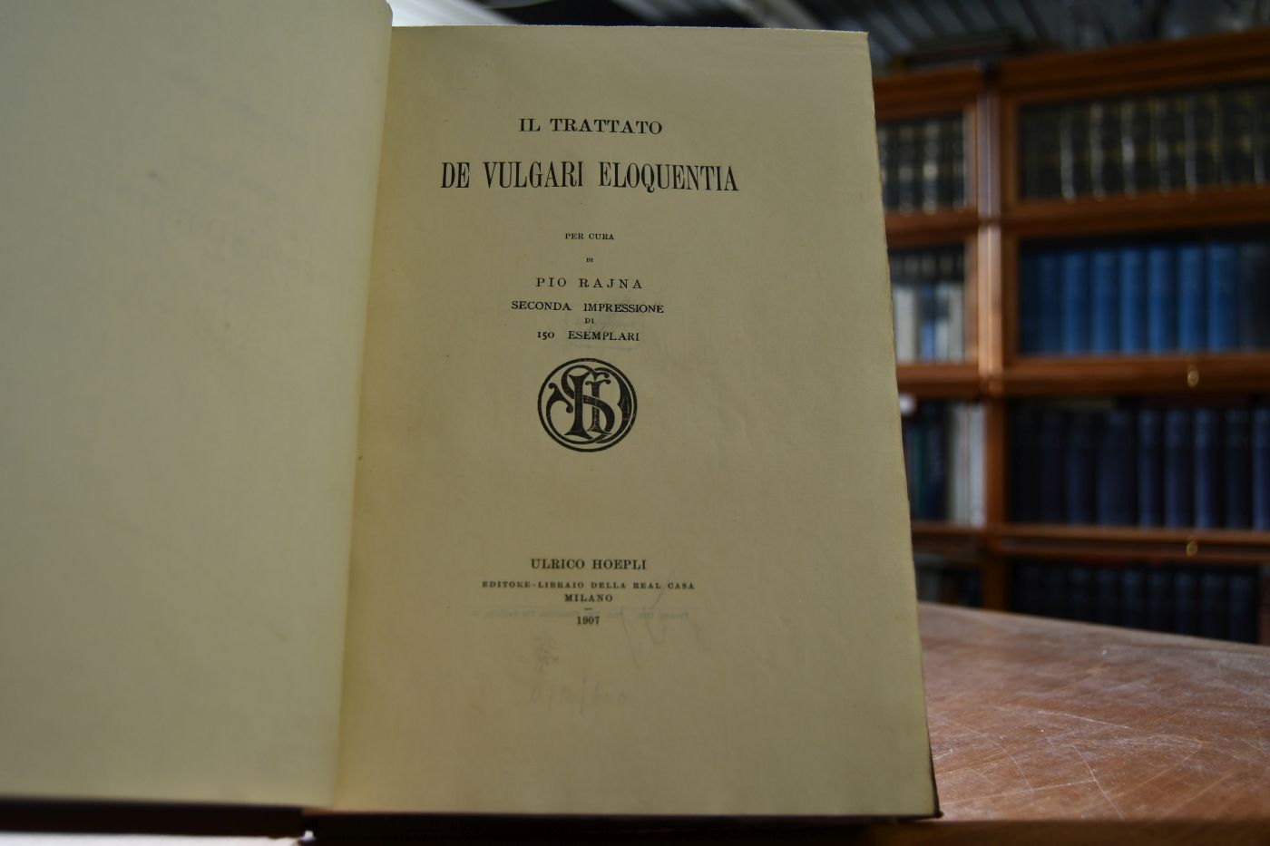 Il Trattato de Vulgari Eloquentia per cura di Pio Rajna.