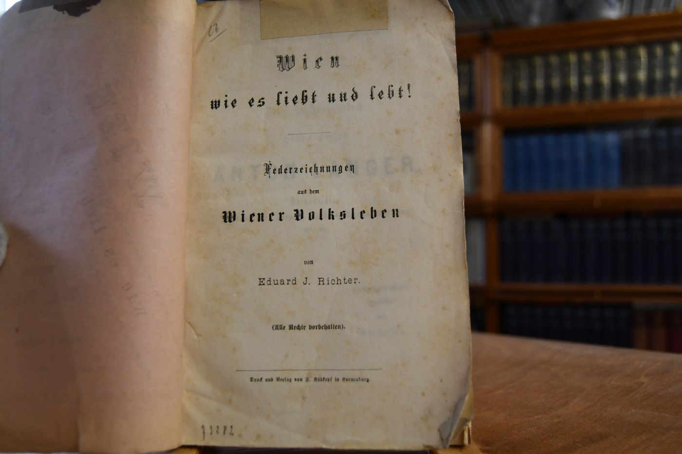 Wien, wie es liebt und lebt! Federzeichnungen aus dem Wiener Volks-Leben.