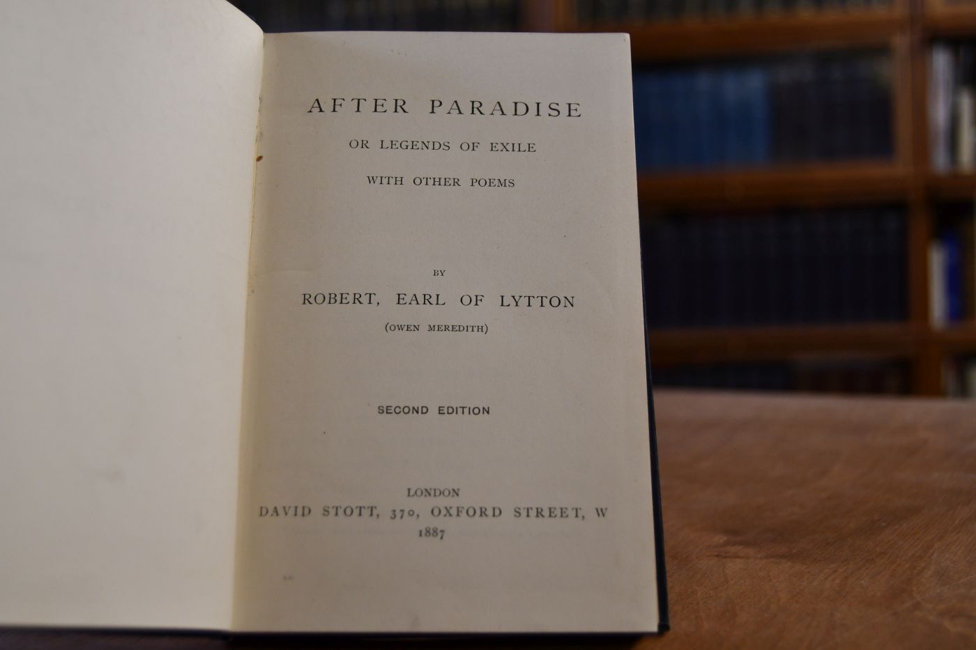 After Paradise or Legends of Exile with other Poems.