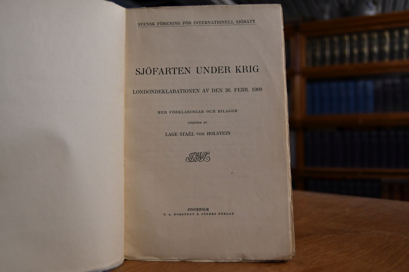 Sjöfarten under Krig. Londondeklarationen av den 26. Febr. 1909.