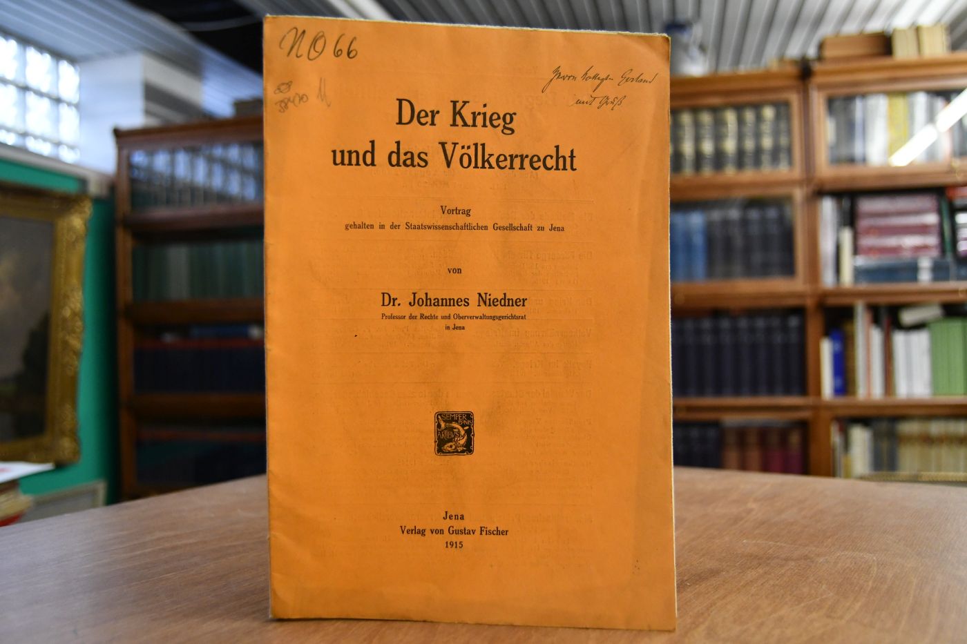 Der Krieg und das Völkerrecht. Vortrag gehalten in der Staatswissenschaftlichen Gesellschaft zu Jena.