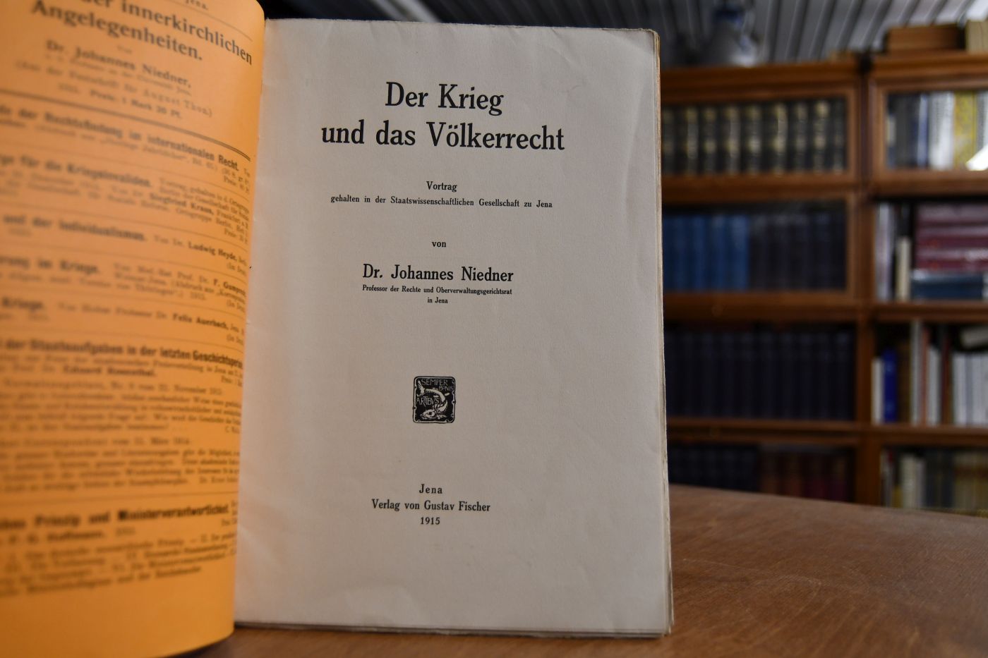 Der Krieg und das Völkerrecht. Vortrag gehalten in der Staatswissenschaftlichen Gesellschaft zu Jena.