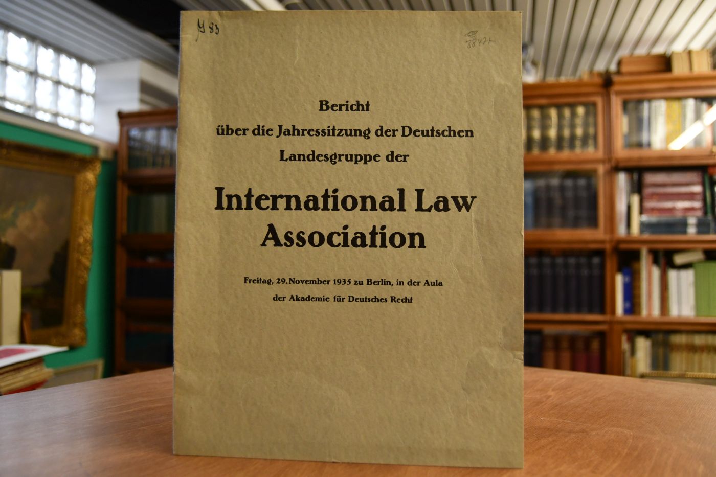 Bericht über die Jahressitzung der Deutschen Landesgruppe der International Law Association. Freitag, 29. November 1935 zu Berlin, in der Aula der Akademie für Deutsches Recht.