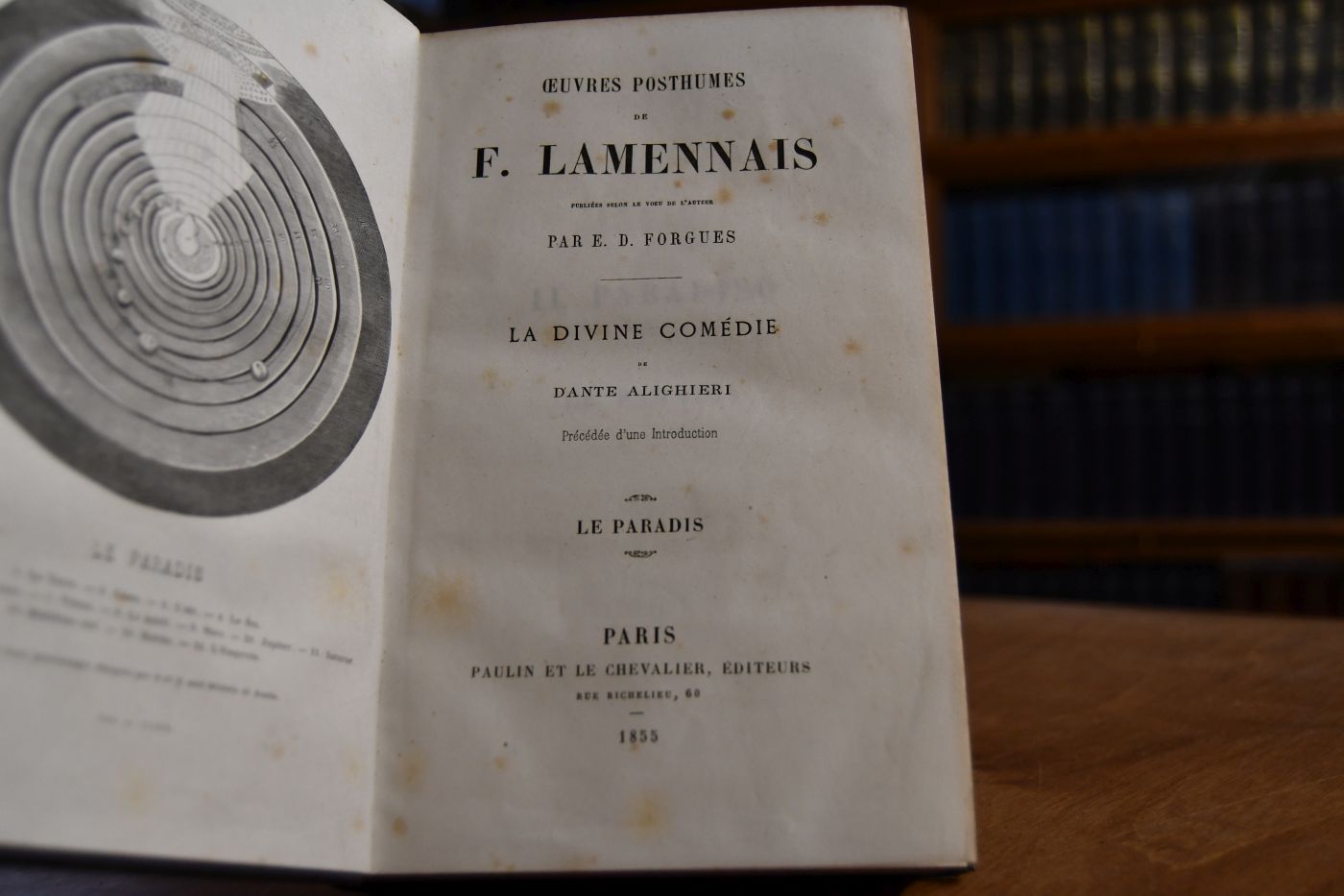 Oeuvres posthumes de F. Lamennais, publ. ... par E. D. Forgues. La divine comédie de Dante Alighieri; Préccedee d`une introduction. Le Paradis.