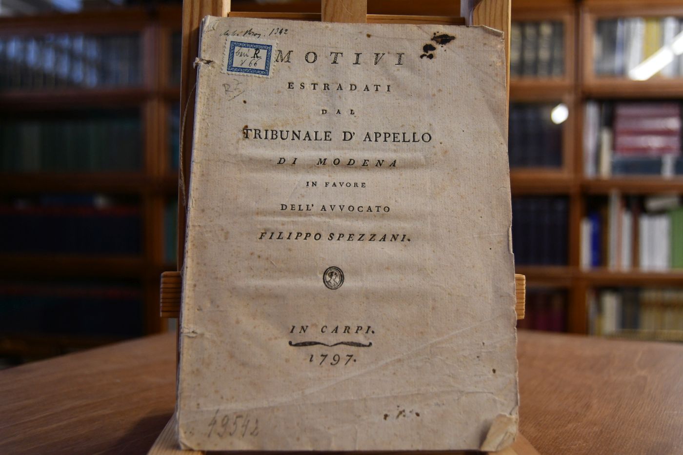 Motivi estradati dal tribunale d`appello di Modena in favore dell`avvocato Filippo Spezzani. Rilievi ai motivi sul decreto di rejezione dell`accusa contro l`avvocato Filippo Spezzani proferito dal tribunale di appello di Modena.