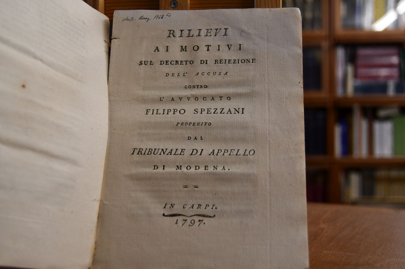 Motivi estradati dal tribunale d`appello di Modena in favore dell`avvocato Filippo Spezzani. Rilievi ai motivi sul decreto di rejezione dell`accusa contro l`avvocato Filippo Spezzani proferito dal tribunale di appello di Modena.