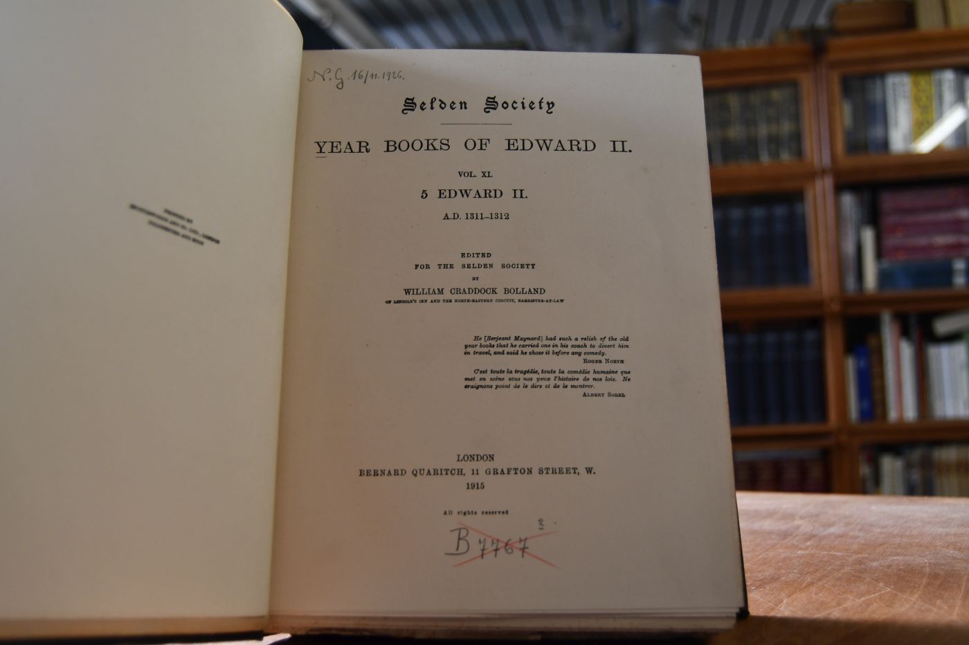Year Books of Edward II. Vol. XL 5 Edward II. A.D. 1311-1312 (apart).